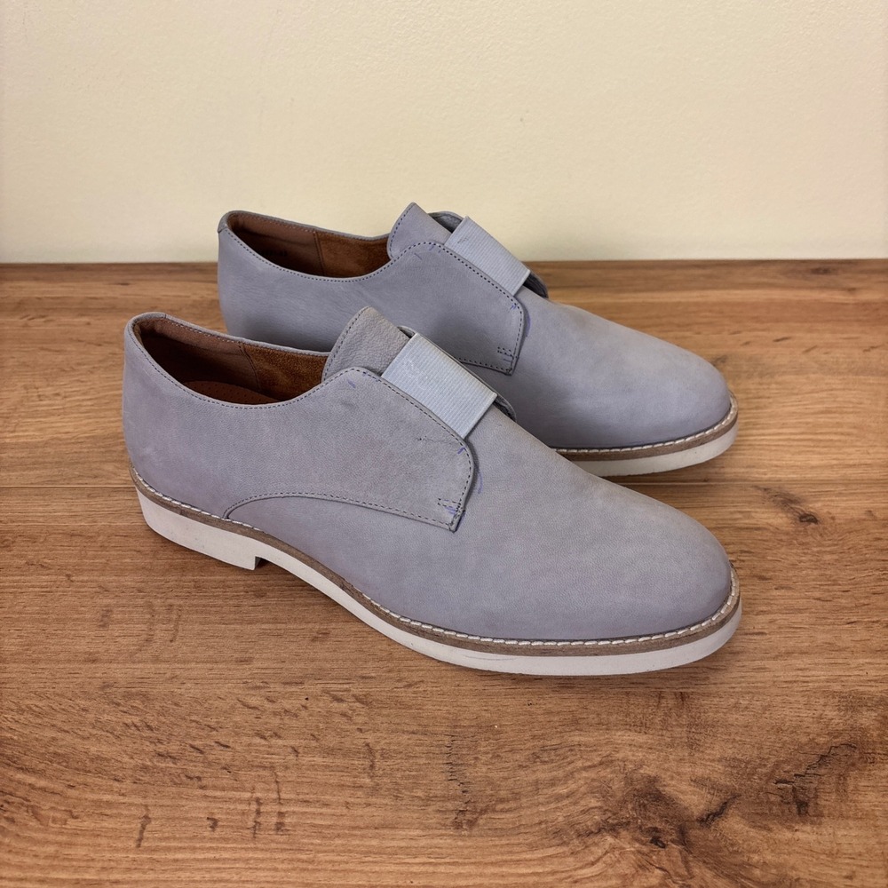 SOFTWALK Wexford Slip‎ On Loafer Mid Grey Nubuck Women Size 8 Leather Comfort
